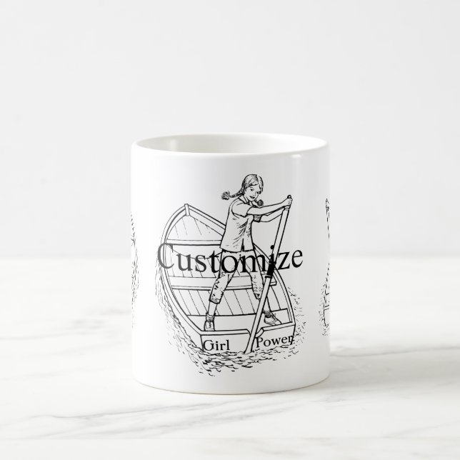 Girl Power Sculling Boat Thunder_Cove Coffee Mug (Center)