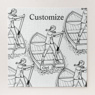 Girl Power Sculling Boat Thunder_Cove  Jigsaw Puzzle