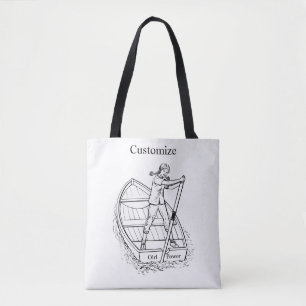 Girl Power Sculling Boat Thunder_Cove Tote Bag
