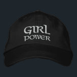 Girl Power Simple Modern Typography Custom Embroidered Hat<br><div class="desc">Girl Power Simple Modern Typography Custom Embroidered Baseball Cap features the simple modern embroidered text "Girl Power". Perfect as a gift for your best friend,  cousin,  sister,  mum and more. Created by Evco Studio www.zazzle.com/store/evcostudio</div>