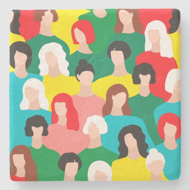 Girl power stone coaster (Front)