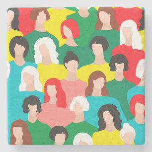 Girl power stone coaster