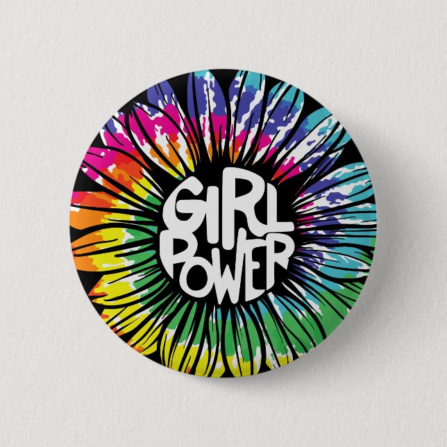 Girl power T-Shirt 6 Cm Round Badge (Front)