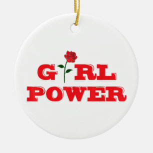 Girl Power T-Shirt - Awesome Women Female Feminist Ceramic Ornament