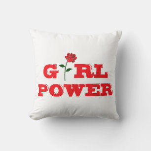 Girl Power T-Shirt - Awesome Women Female Feminist Cushion