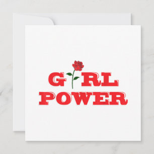Girl Power T-Shirt - Awesome Women Female Feminist Invitation