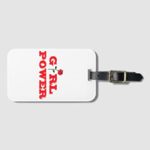 Girl Power T-Shirt - Awesome Women Female Feminist Luggage Tag
