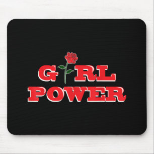 Girl Power T-Shirt - Awesome Women Female Feminist Mouse Pad