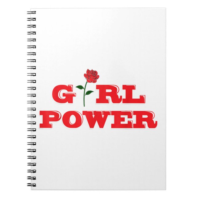 Girl Power T-Shirt - Awesome Women Female Feminist Notebook (Front)