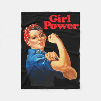 Girl Power T Shirt Women's Feminist Roar Resist No Fleece Blanket