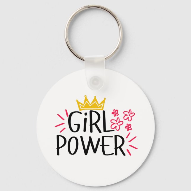 Girl Power Women's Day Key Ring (Front)