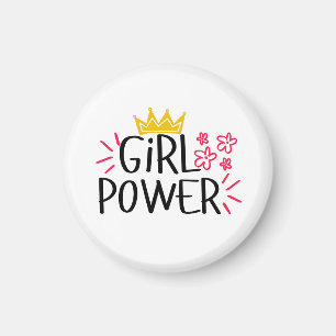 Girl Power Women's Day Magnet