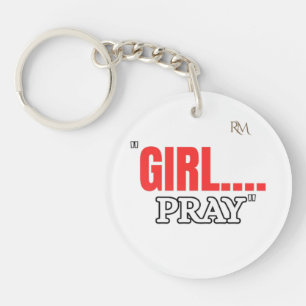Girl Pray T-Shirt Faith Based Christian Shirt Key Ring