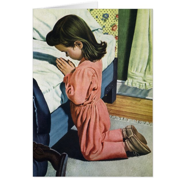 Girl Praying at Bedtime, the Lord's Prayer (Front)