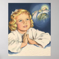 Girl Praying to Jesus Christ, Bedtime Prayers