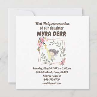 Girl praying to jesus cross first communion