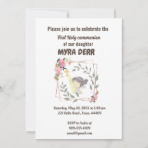 Girl praying to jesus cross first communion