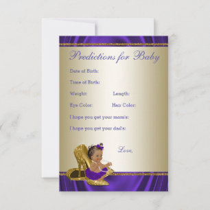 Girl Predictions and Advice Cards Girl Baby Shower