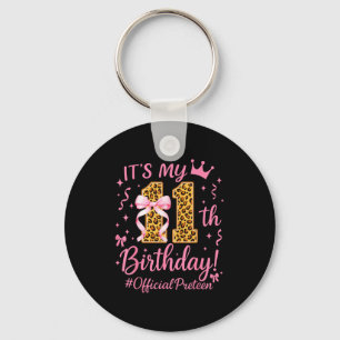 Girl Preteen Nk Coquette Bow Its My 11th Birthday Key Ring