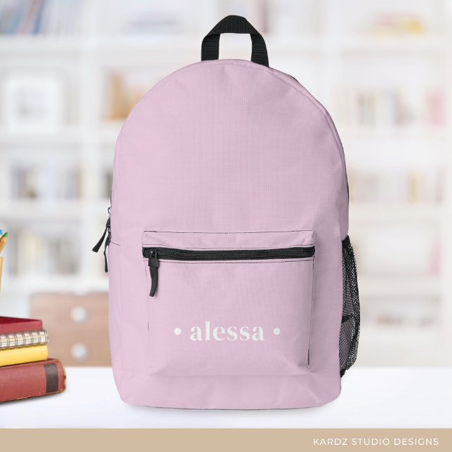 Girl Pretty Blush Pink Personalised Backpack (Creator Uploaded)