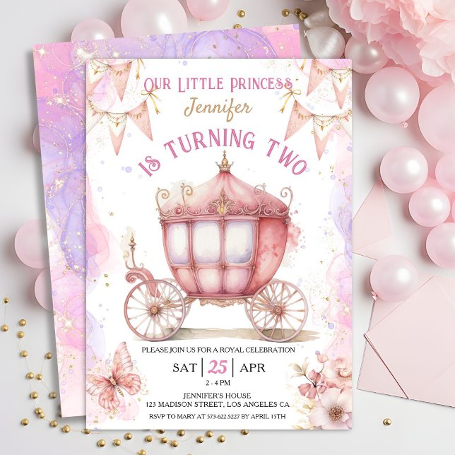 Girl Princess Once Upon a Time 2nd Birthday  Invitation (Creator Uploaded)