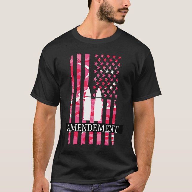 Girl Pro Gun Second Amendment  2A patriot American T-Shirt (Front)