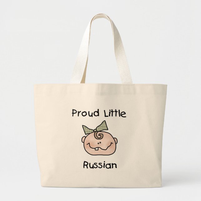 Girl Proud Little Russian Large Tote Bag (Front)