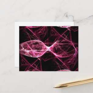 Girl Punk Rock Pink Energy Waves Postcard