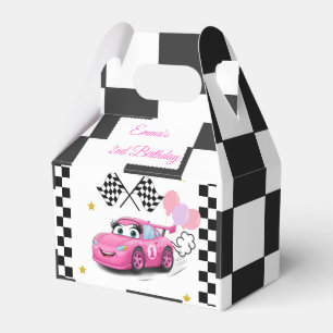 Girl Racing Birthday Fast One & Two Fast Favour Box