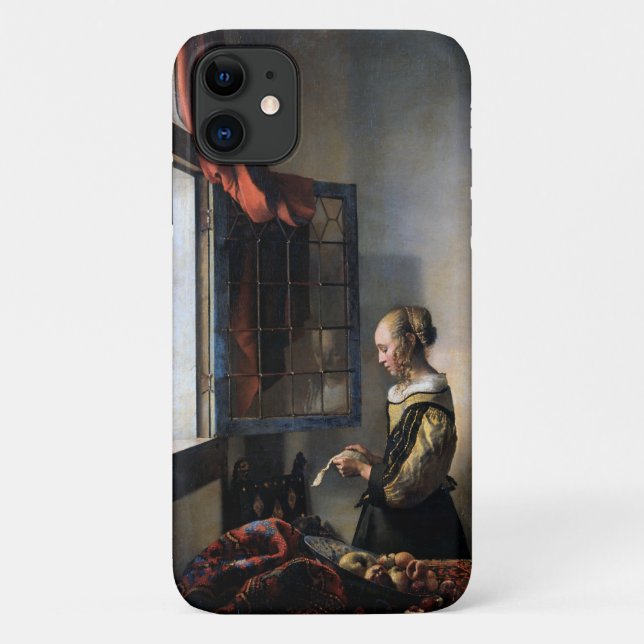 Girl Reading a Letter at an Open Window, Vermeer Case-Mate iPhone Case (Back)