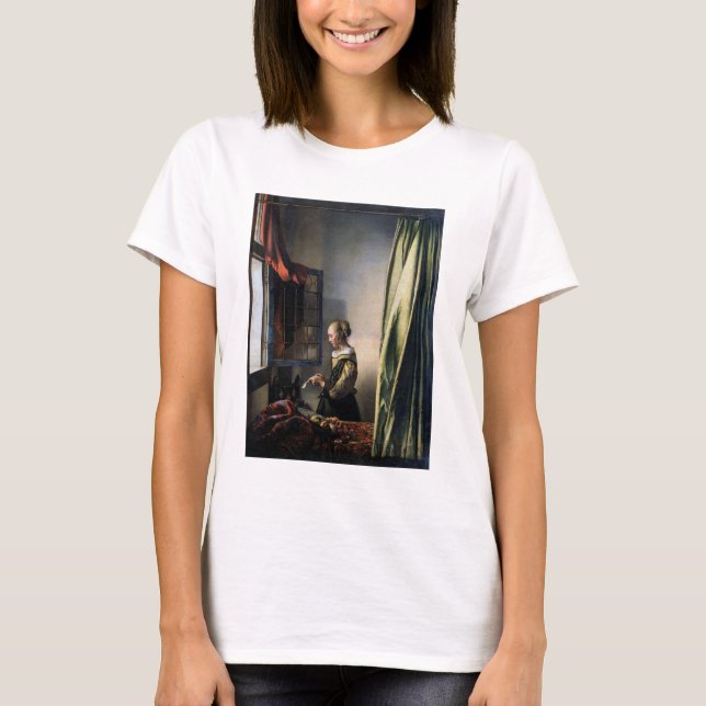 Girl Reading a Letter at an Open Window, Vermeer T-Shirt (Front)