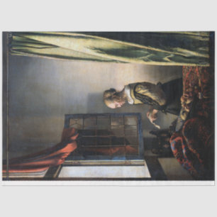 Girl Reading a Letter at an Open Window, Vermeer Tissue Paper