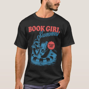 Girl Reading Book Summer Funny Beach Vacation For T-Shirt