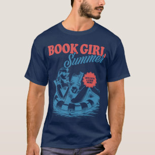 Girl Reading Book Summer Funny Beach Vacation For T-Shirt