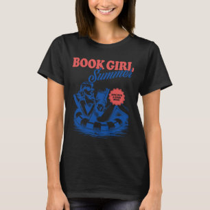 Girl Reading Book Summer Funny Beach Vacation For T-Shirt