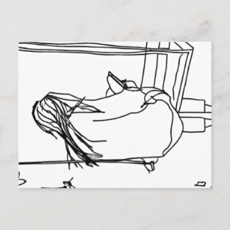 Girl Reading on a Swing Postcard