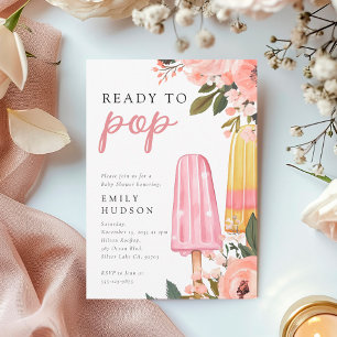 Girl Ready to Pop Baby Shower Invitation