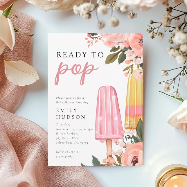 Girl Ready to Pop Baby Shower Invitation (Creator Uploaded)