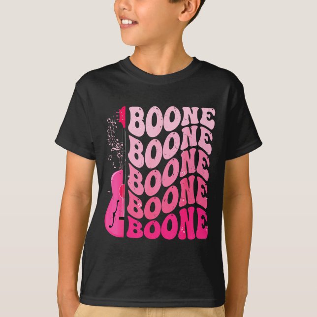 Girl Retro Boone Groovy Flower First Name D 80's  T-Shirt (Front)