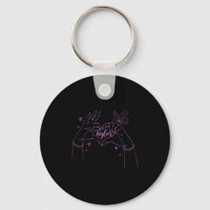 Girl Retro I Love Taylor First Name Personalized G Key Ring