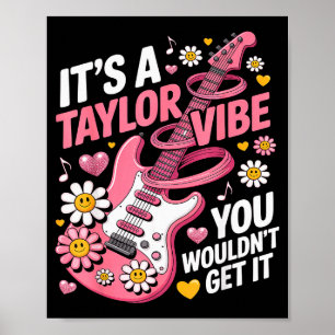 Girl Retro Taylor First Name D Groovy 70's 80's Poster