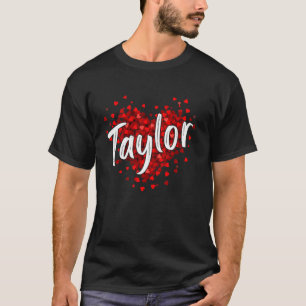 Girl Retro TAYLOR First Name Personalized Groovy B T-Shirt