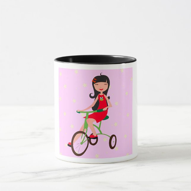 Girl Riding A Bike Mug (Creator Uploaded)