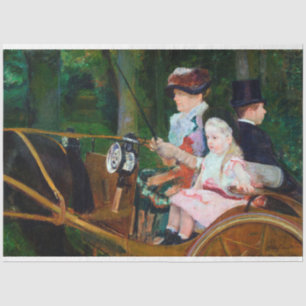 Girl Riding a Carriage, Mary Cassatt Tissue Paper