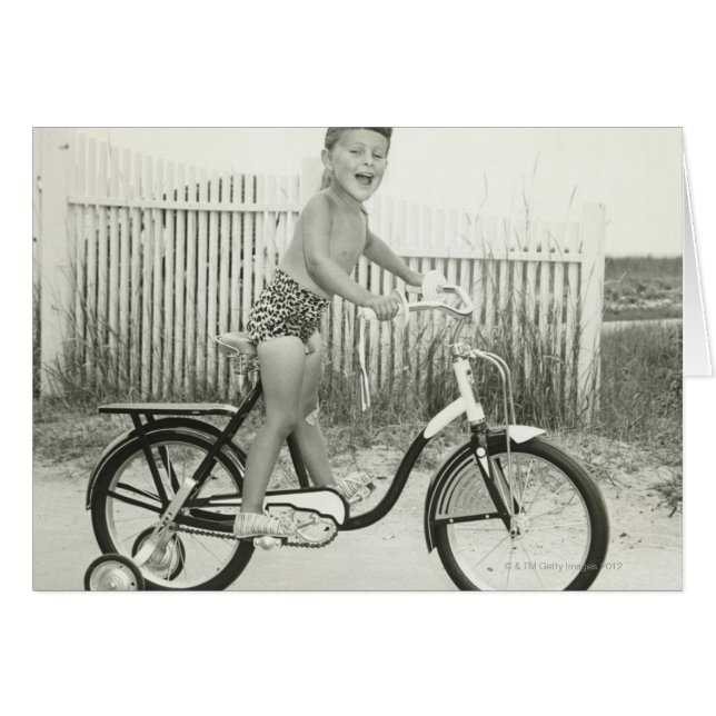 Girl Riding Bicycle (Front Horizontal)