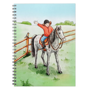 Girl riding notebook