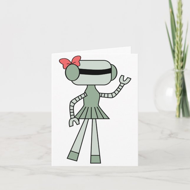 Girl Robot Note Cards (Front)