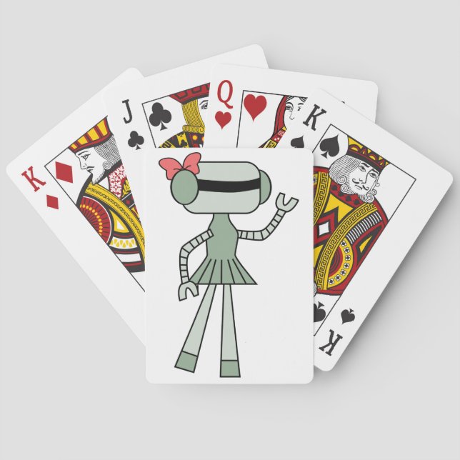 Girl Robot Playing Cards (Back)