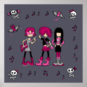 Girl rock band poster