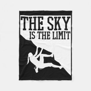 Girl Rock Climbing Mountain Climber Funny Fleece Blanket